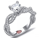 Load image into Gallery viewer, Diamond Pave Twist Engagement Ring
