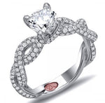 Load image into Gallery viewer, Diamond Pave Twist Engagement Ring