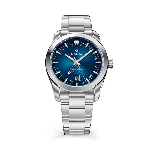 MONTA Noble Voyager Automatic 24-Hour 38.5mm Blue Dial