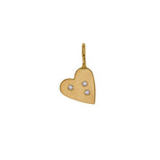 HEATHER B MOORE 14K Gold and Diamond Heart Charm