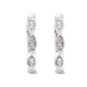 Diamond Huggie Hoop Earrings