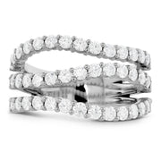 Hearts on Fire Atlantico Triple Wave Diamond Ring