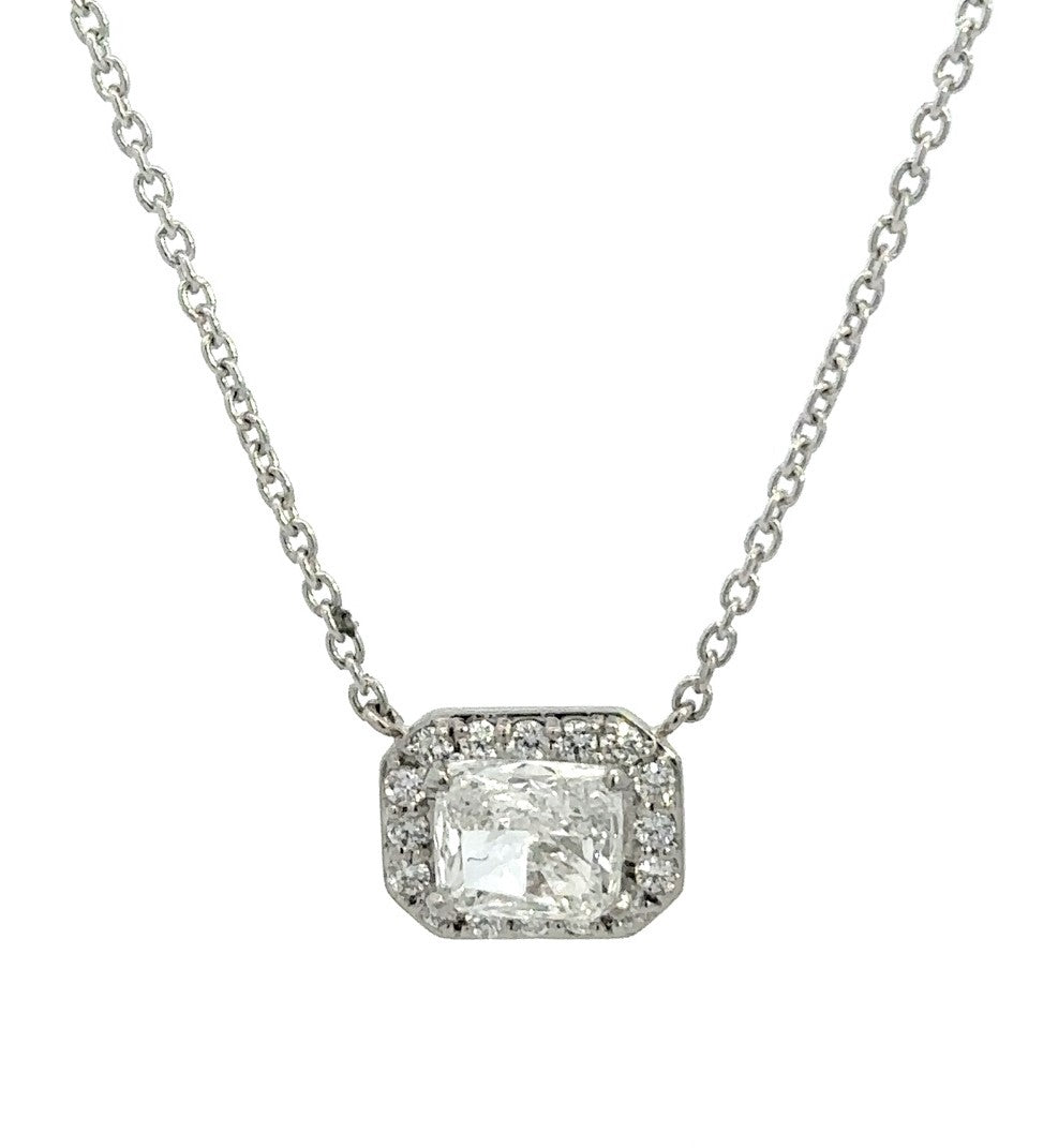 Platinum Diamond Pendant Necklace