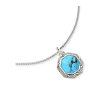 Load image into Gallery viewer, Men&#39;s Silver Turquoise Pendant Necklace
