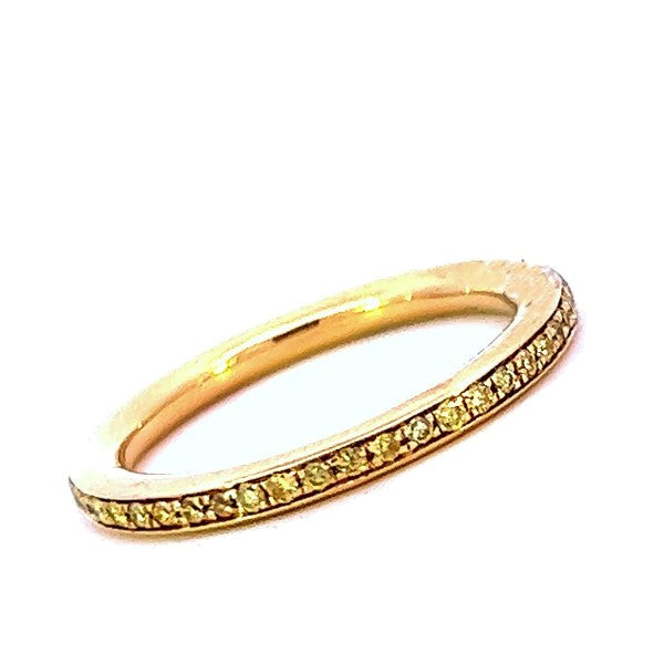 Yellow Diamond Wedding or Anniversary Band