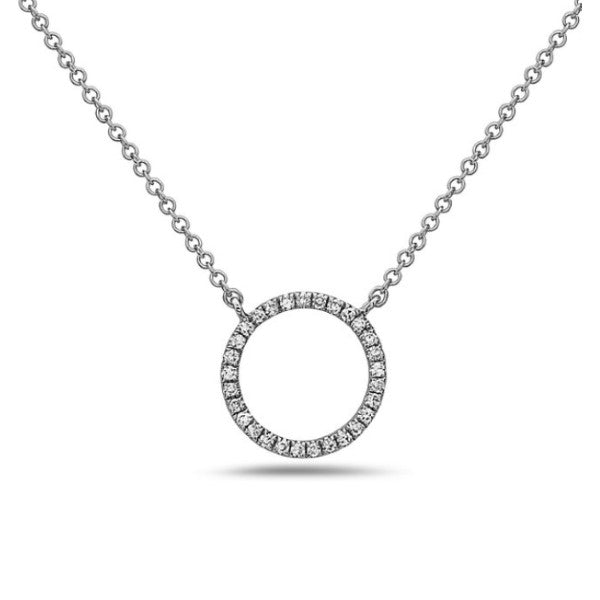 14K White Gold Diamond Necklace