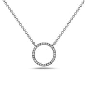 14K White Gold Diamond Necklace