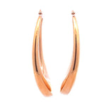 Load image into Gallery viewer, Rose Gold Contoured Hoop Earrings
