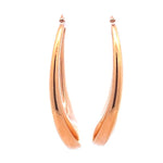 Load image into Gallery viewer, Rose Gold Contoured Hoop Earrings