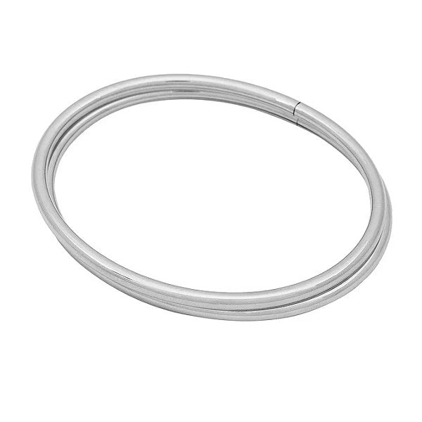 18K White Gold Tube Bangle Bracelet