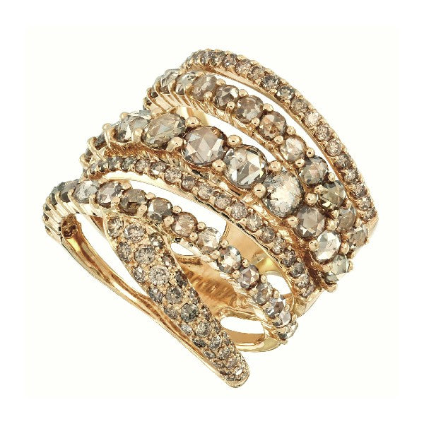 Gold and Diamond Statement Ring
