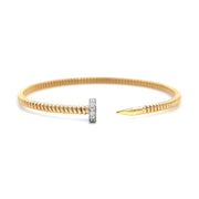 18K Yellow Gold Nail Bracelet with Diamonds