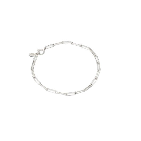ANNA BECK Elongated Box Chain Bracelet, Silver