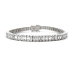 Load image into Gallery viewer, Lab Grown Emerald Cut Diamond Tennis Bracelet 10.28cttw 14K White Gold
