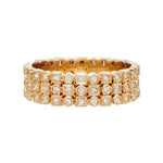 Load image into Gallery viewer, SETHI COUTURE 18K Yellow Gold Kate Three Row White Diamond Band
