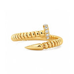 Load image into Gallery viewer, 18K Yellow Gold Bypass Nail Ring