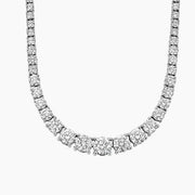 14K White Gold Lab-Grown Diamond GraduatedTennis Necklace  20.00 cttw