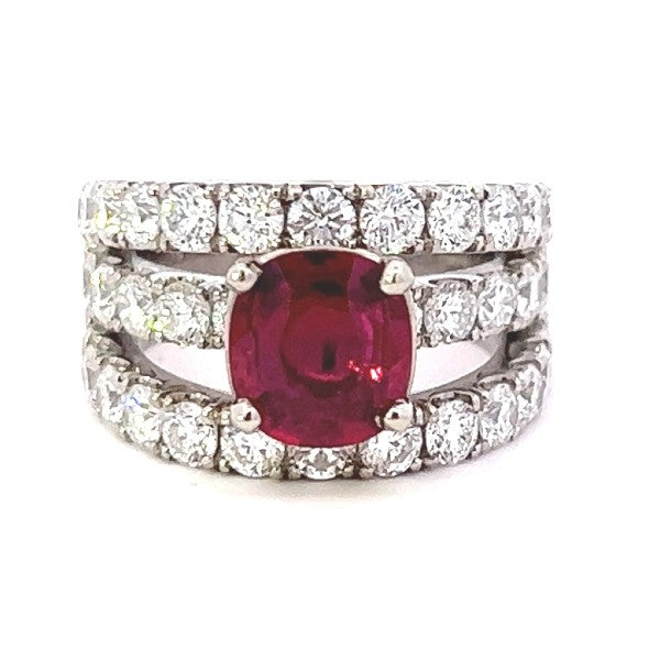 Ruby and Diamond Fashion Ring