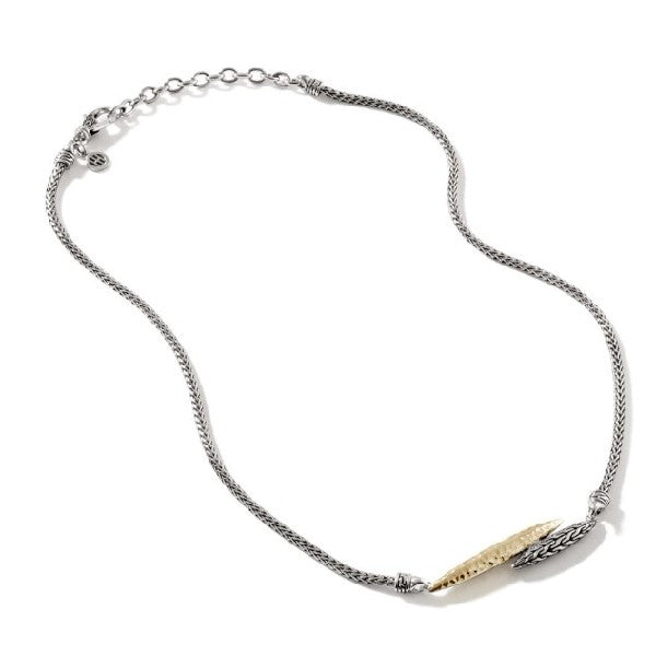 JOHN HARDY Classic Chain Hammered Two-Tone Mini Chain Necklace - SALE