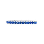 Load image into Gallery viewer, SPARK CREATIONS 18K White Gold Sapphire Eternity Band