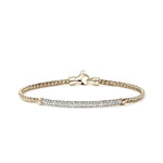 Load image into Gallery viewer, JOHN HARDY 14K Yellow Gold Pavé Diamond Bar Bracelet