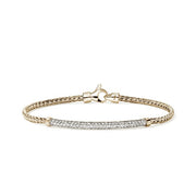 JOHN HARDY 14K Yellow Gold Pavé Diamond Bar Bracelet