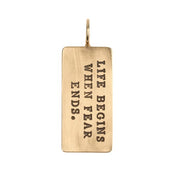 HEATHER B MOORE 14K Yellow Gold Life Begins ID Tag