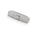 Load image into Gallery viewer, Men's Platinum Engraved Wedding Band