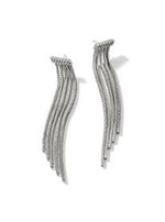 Load image into Gallery viewer, Classic Chain Silver Tassel Earrings