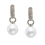 Load image into Gallery viewer, Pearl and Diamond Earrings
