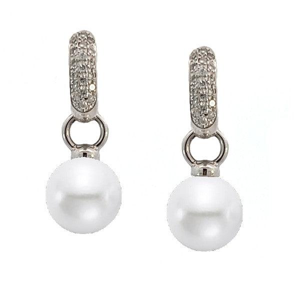 Pearl and Diamond Earrings