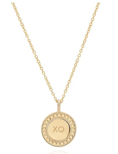 ANNA BECK Engravable Dotted Border Necklace