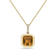 14K Yellow Gold Citrine Necklace