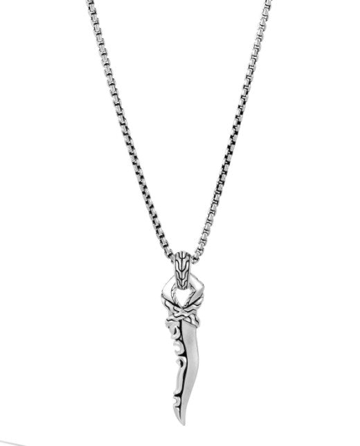 Men's Classic Chain Keris Dagger Silver Necklace