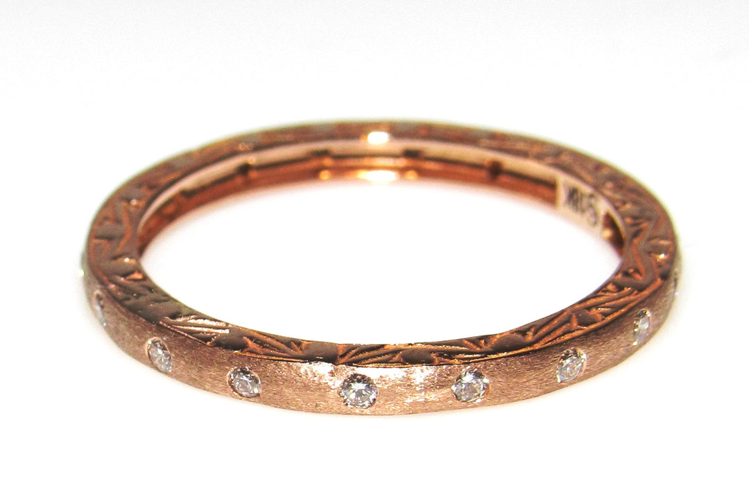 SETHI COUTURE 18K Rose Gold Dunes White Diamond Band