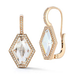 Load image into Gallery viewer, Bell Diamond and Rock Crystal Drop Earrings
