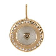 HEATHER B. MOORE 14K Yellow and White Gold Diamond Mom Round Charm