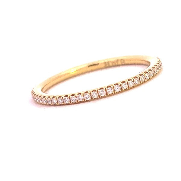 18K Yellow Gold Diamond Eternity Wedding Band