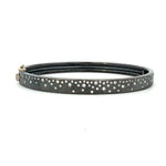 Load image into Gallery viewer, TODD REED Sterling Silver With Patina Bangle Bracelet Sprinkled With Diamonds