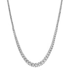 Load image into Gallery viewer, 14K White Gold Lab-Grown Diamond GraduatedTennis Necklace  5.40 cttw
