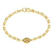 SETHI COUTURE 18K Yellow Gold Disco Pebble Multi-Colored Diamond Bracelet