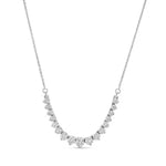 Load image into Gallery viewer, 14K White Gold Three Prong Graduated Round Diamond Necklace 2.00cttw