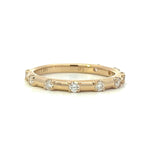 Load image into Gallery viewer, 14K Yellow Gold Diamond Wedding or Stackable Band