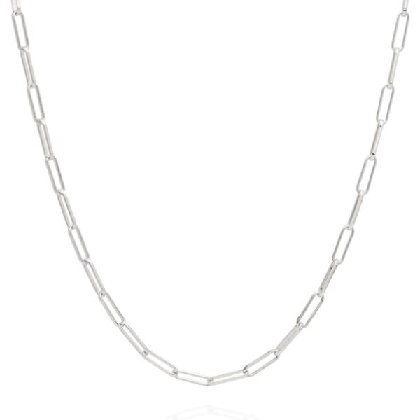 ANNA BECK Elongated Box Chain Necklace - Silver