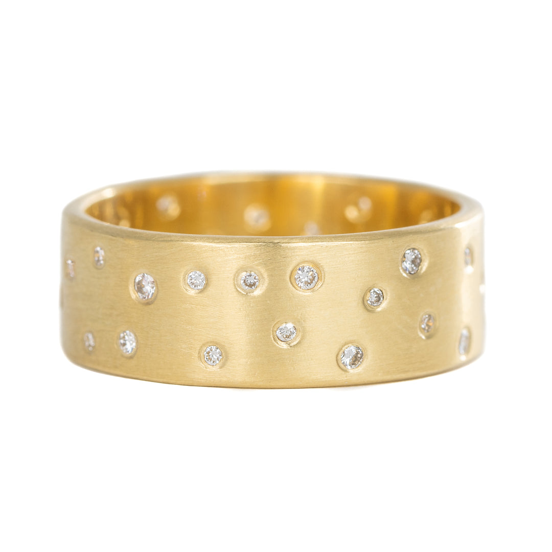 Gold Scattered Diamond Band