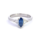 Load image into Gallery viewer, 3-Stone Sapphire and Diamond Ring
