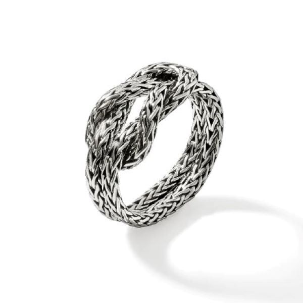 Love Knot Silver Chain Ring