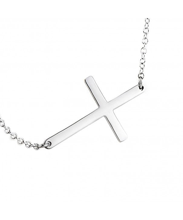 Silver Sideways Cross