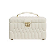 WOLF Lauren Medium Ivory Leather Jewelry Box