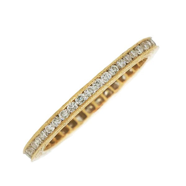 SETHI COUTURE 18K Yellow Gold Channel White Diamond Band